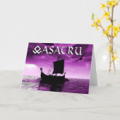 Het Wenskaart van Asatru Kaart (Gele Bloem)