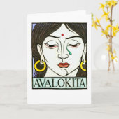 Het Wenskaart van Avalokita Kaart (Gele Bloem)