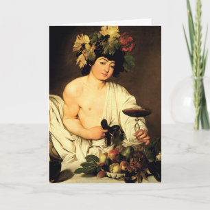 Het Wenskaart van Bacchus van Caravaggio Kaart