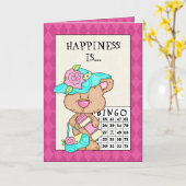 Het Wenskaart van Bingo van de verjaardag Kaart (Gele Bloem)