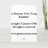 Het Wenskaart van Boedha van de Tempel van Boom Kaart (Achterkant)