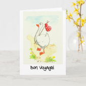 Het Wenskaart van Bon van de gans van de "Reis" Kaart (Gele Bloem)