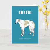 Het Wenskaart van Borzoi Kaart (Gele Bloem)