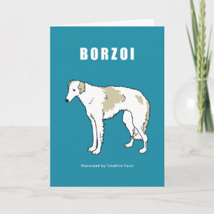Het Wenskaart van Borzoi Kaart