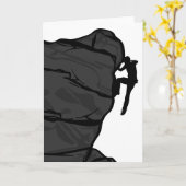 Het Wenskaart van Bouldering van de Klimmer van de Kaart (Gele Bloem)