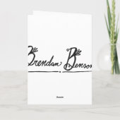 Het wenskaart van Brendan Benson Kaart (Achterkant)