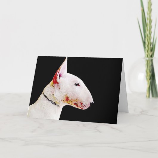 Het wenskaart van bull terrier kaart (Voorkant)