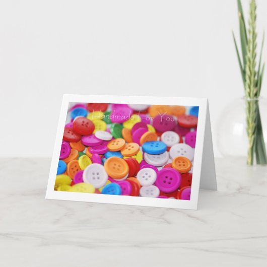 Het Wenskaart van Buttonnen Kaart (Voorkant)