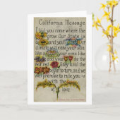 Het Wenskaart van Californië (1914) Kaart (Gele Bloem)