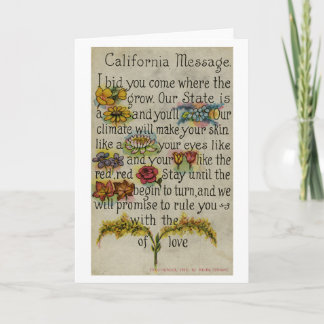 Het Wenskaart van Californië (1914) Kaart