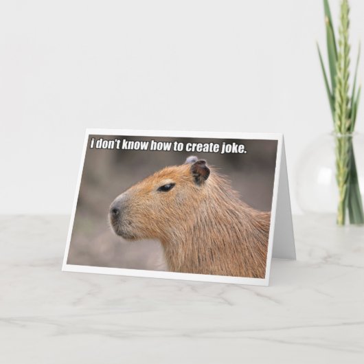 Het wenskaart van Capybara van Unfunny Kaart (Voorkant)