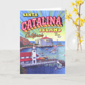 Het Wenskaart van Catalina Island Kaart (Gele Bloem)