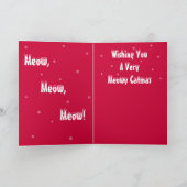 Het Wenskaart van Catmas van Meowy Feestdagen Kaart (Binnen)