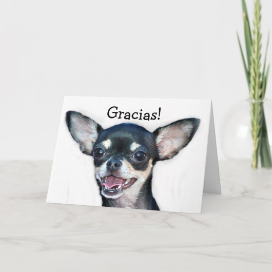 Het wenskaart van Chihuahua van Gracias Bedankkaart (Voorkant)