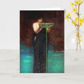 Het Wenskaart van Circe Invidiosa van Waterhouse Kaart (Gele Bloem)