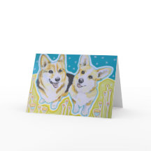 Het Wenskaart van Corgi, inbegrepen enveloppen