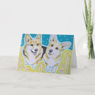 Het Wenskaart van Corgi, inbegrepen enveloppen Kaart