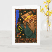 Het Wenskaart van Coyolxauhqui Kaart (Gele Bloem)