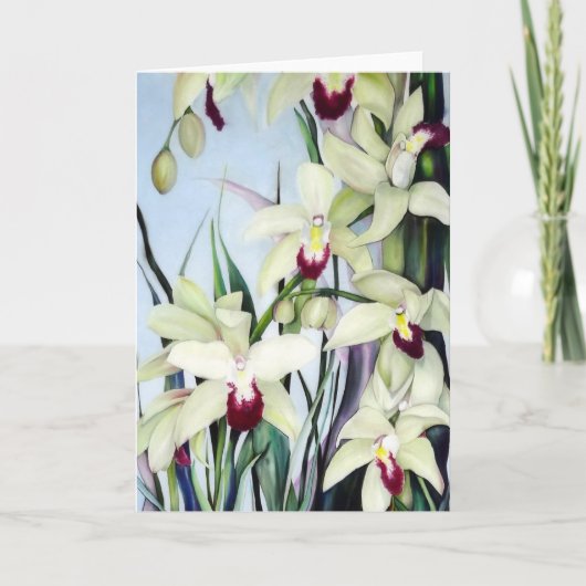 Het Wenskaart van Cymbidiums met envelop Kaart (Voorkant)