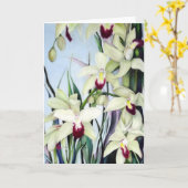 Het Wenskaart van Cymbidiums met envelop Kaart (Gele Bloem)
