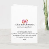 Het wenskaart van DaVinci van de peperkoek Feestdagen Kaart (Achterkant)