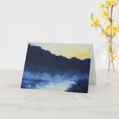 Het Wenskaart van Dawn Reflections Kaart (Gele Bloem)