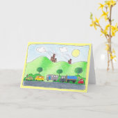 Het Wenskaart van de Aandrijving van de Tijd van Kaart (Gele Bloem)