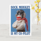 Het wenskaart van de Aap van de tweede piloot Kaart (Gele Bloem)