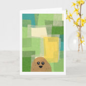 Het wenskaart van de aardappel kaart (Gele Bloem)