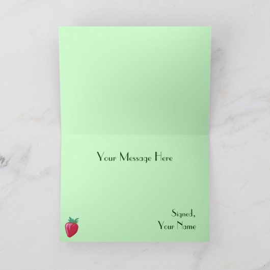 Het Wenskaart van de aardbei Kaart (Binnen)