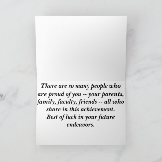 Het Wenskaart van de Afstuderen van Obama- van Kaart (Binnen)