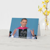 Het Wenskaart van de Afstuderen van Obama- van Kaart (Gele Bloem)