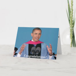 Het Wenskaart van de Afstuderen van Obama- van Kaart