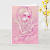 Het Wenskaart van de albino van de Krokodille Kaart (Gele Bloem)