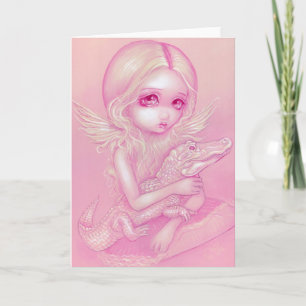 Het Wenskaart van de albino van de Krokodille Kaart