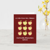 Het Wenskaart van de Appelen van de Herfst van de Kaart (Gele Bloem)