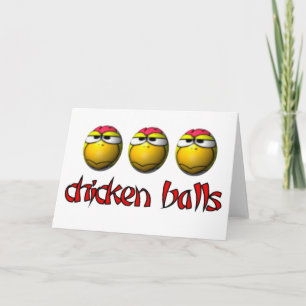 Het Wenskaart van de Ballen van de kip Kaart
