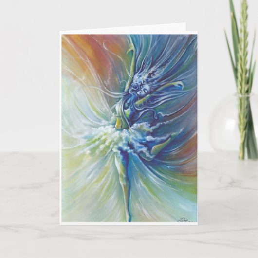 Het wenskaart van de ballerina kaart (Voorkant)