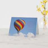 Het Wenskaart van de Ballon van de hete Lucht Kaart (Gele Bloem)