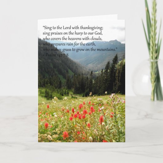 Het wenskaart van de berg kaart (Voorkant)