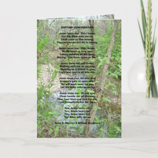 Het Wenskaart van de BEVESTIGING van het DOOPSEL Kaart (Voorkant)