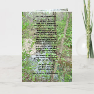 Het Wenskaart van de BEVESTIGING van het DOOPSEL Kaart