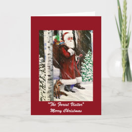 Het Wenskaart van de bezoeker van het bos 2 Feestdagen Kaart