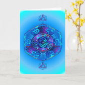 Het Wenskaart van de Blauw van Kona Kaart (Gele Bloem)