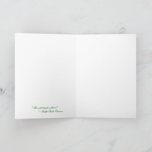 Het wenskaart van de bloem kaart (Binnen)