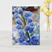 Het Wenskaart van de Bloemen van het ridderspoor Kaart (Gele Bloem)