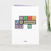 Het Wenskaart van de Blokken van de toekomstige Kaart (Achterkant)