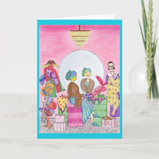 Het wenskaart van de Boutique van Parijs van de Kaart (Voorkant)