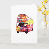 Het Wenskaart van de Bus van Londen Kaart (Gele Bloem)