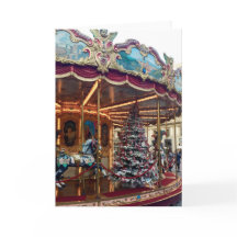 Het Wenskaart van de Carrousel van Kerstmis